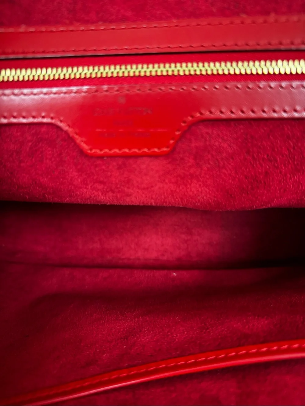 Louis Vuitton Vintage Lussac Red Epi Leather Shoulder Bag